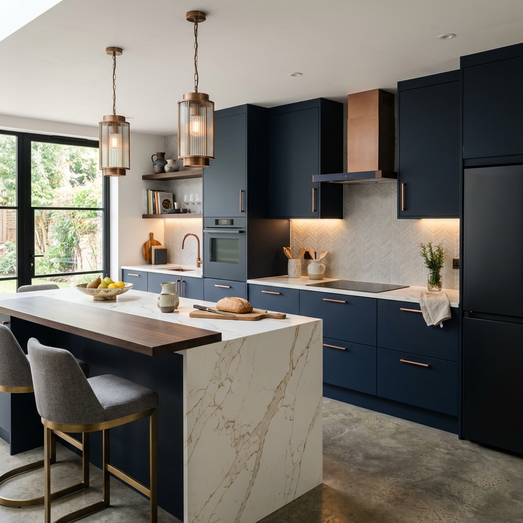 Cocina integral moderna por JG Constructora